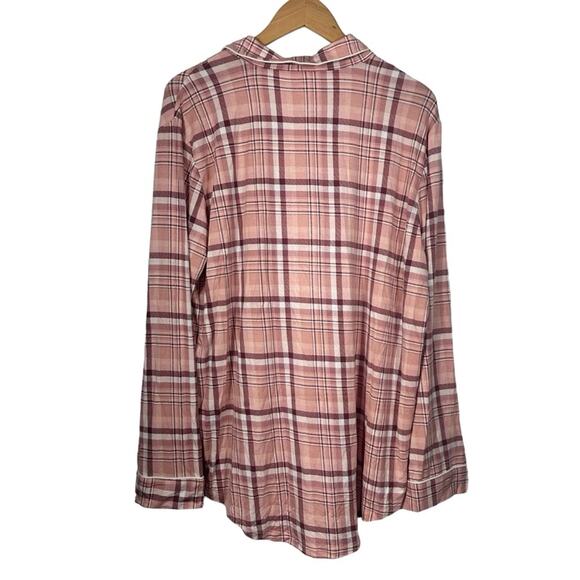 Posh Peanut Button Down Plaid Sleep Shirt Size 2X - Picture 3 of 8